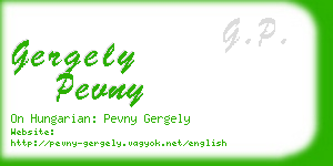 gergely pevny business card